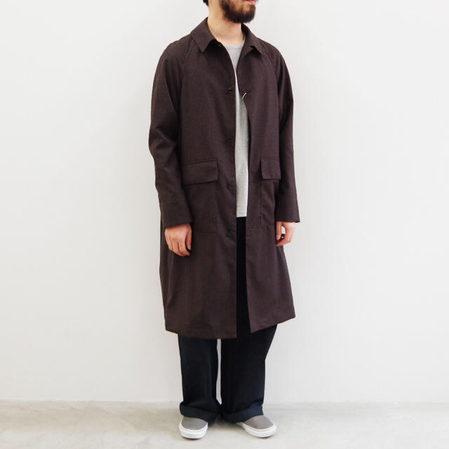 bunt / SW SOUTIEN COLLAR COAT / ブラウン メンズのジャケット/アウター(ステンカラーコート)の商品写真