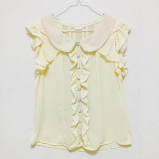 プライムパターン(PRIME PATTERN)のシフォンブラウス yellow(シャツ/ブラウス(半袖/袖なし))