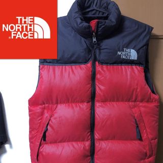ノースフェイス(THE NORTH FACE) レッド ダウンベスト(メンズ)の通販