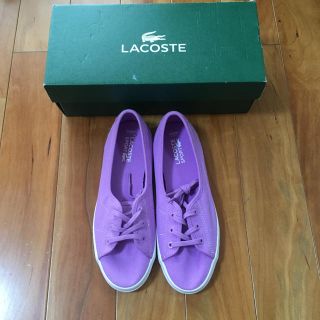 ラコステ(LACOSTE)の新品 ラコステ スニーカー 24.5 紫(スニーカー)