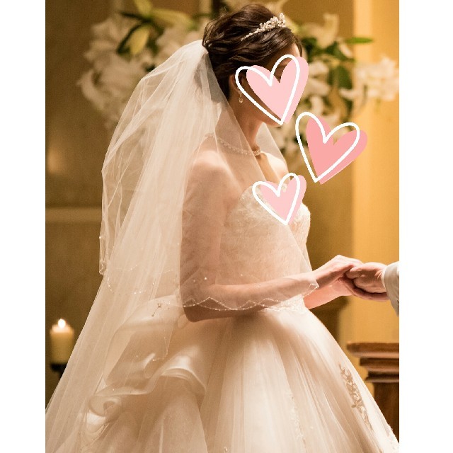 TAKAMI BRIDAL【定価3万】ロングベール☆ビーズ縁取ウェディングベール
