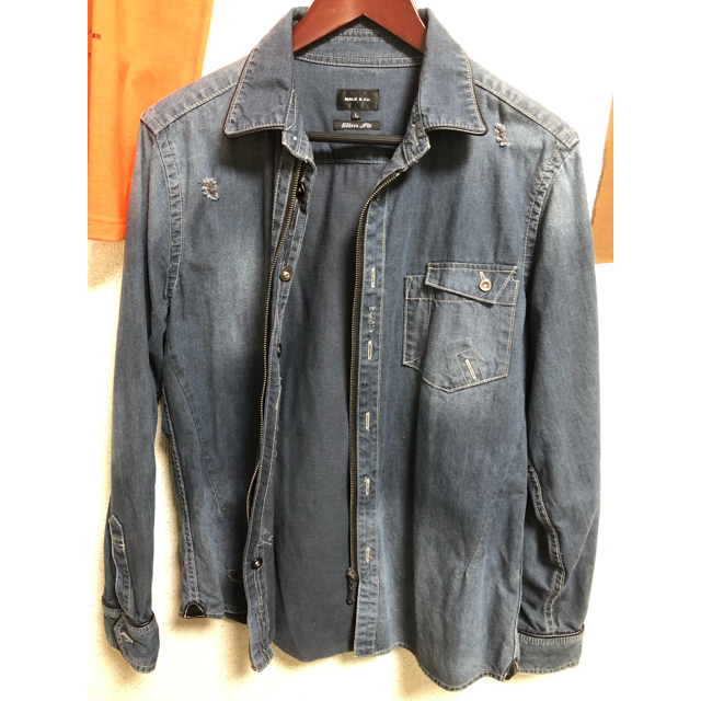 TAKA-Q(タカキュー)のデニムシャツ    フルジップジャケット Ｌ メンズのジャケット/アウター(ブルゾン)の商品写真