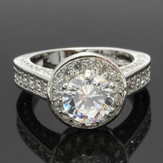 新品　2.25ct　ホワイトサファイヤ　リング　指輪　18k(リング(指輪))