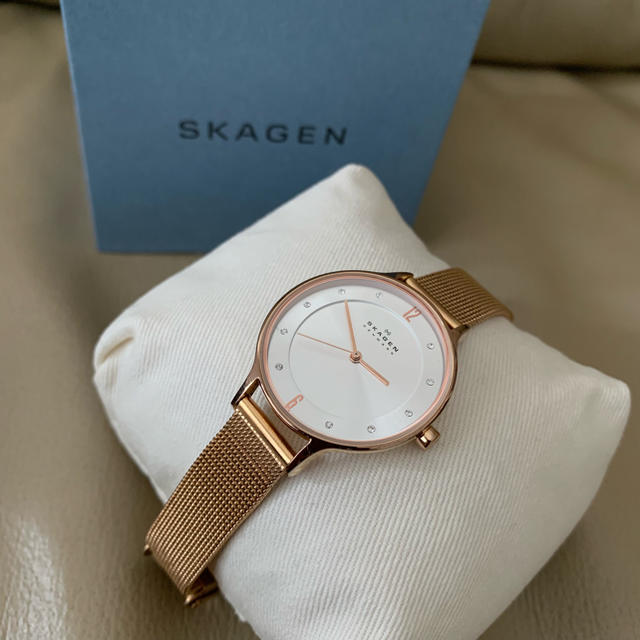 SKAGEN(スカーゲン)の最終値下げ SKAGEN 腕時計 ピンクゴールド スチールメッシュウォッチ  レディースのファッション小物(腕時計)の商品写真