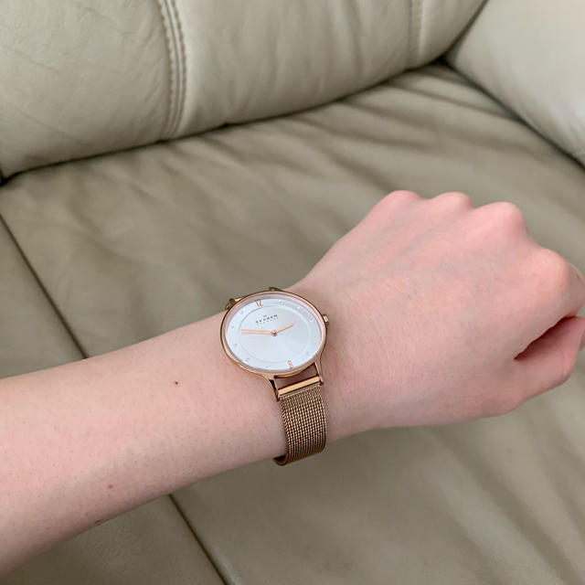 SKAGEN(スカーゲン)の最終値下げ SKAGEN 腕時計 ピンクゴールド スチールメッシュウォッチ  レディースのファッション小物(腕時計)の商品写真