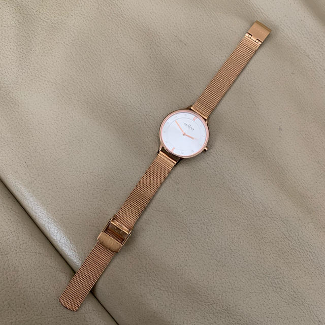 SKAGEN(スカーゲン)の最終値下げ SKAGEN 腕時計 ピンクゴールド スチールメッシュウォッチ  レディースのファッション小物(腕時計)の商品写真