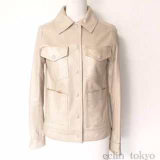 ルイヴィトン(LOUIS VUITTON)のルイヴィトン ラム レザー ジャケット 羊革 ップス レディース 34 E195(ブルゾン)