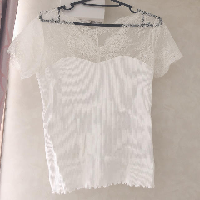 heather(ヘザー)の♡ レース Tシャツ ♡ レディースのトップス(Tシャツ(半袖/袖なし))の商品写真