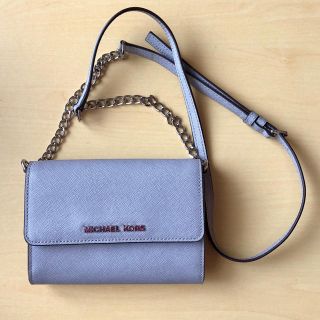 マイケルコース(Michael Kors)のMICHAEL KORS マイケルコース ウォレット ショルダーバッグ  グレー(ショルダーバッグ)