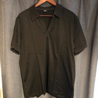 ヒューゴボス(HUGO BOSS)の美品 HUGO BOSS メンズTシャツ 黒(Tシャツ/カットソー(半袖/袖なし))