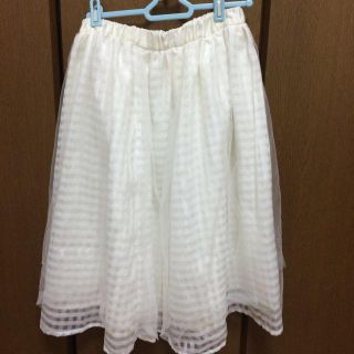 ダブルクローゼット(w closet)のふわっと可愛いチュールスカート(ひざ丈スカート)