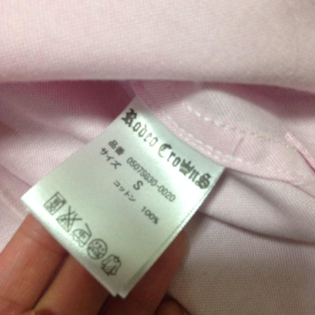RODEO CROWNS(ロデオクラウンズ)のRCS ピンクシャツ S レディースのトップス(シャツ/ブラウス(長袖/七分))の商品写真