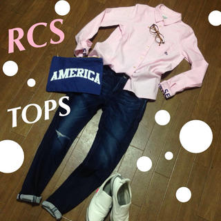 ロデオクラウンズ(RODEO CROWNS)のRCS ピンクシャツ S(シャツ/ブラウス(長袖/七分))