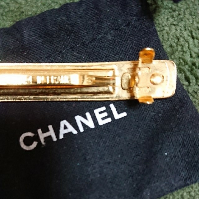 正規品 シャネル CHANEL ロゴ  バレッタ ゴールド