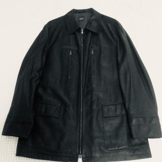 ヒューゴボス(HUGO BOSS)のHUGO BOSS レザーコート(レザージャケット)