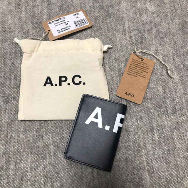 【未使用】A.P.C. カードケース 濃紺 apcアーペーセーロゴカードホルダー