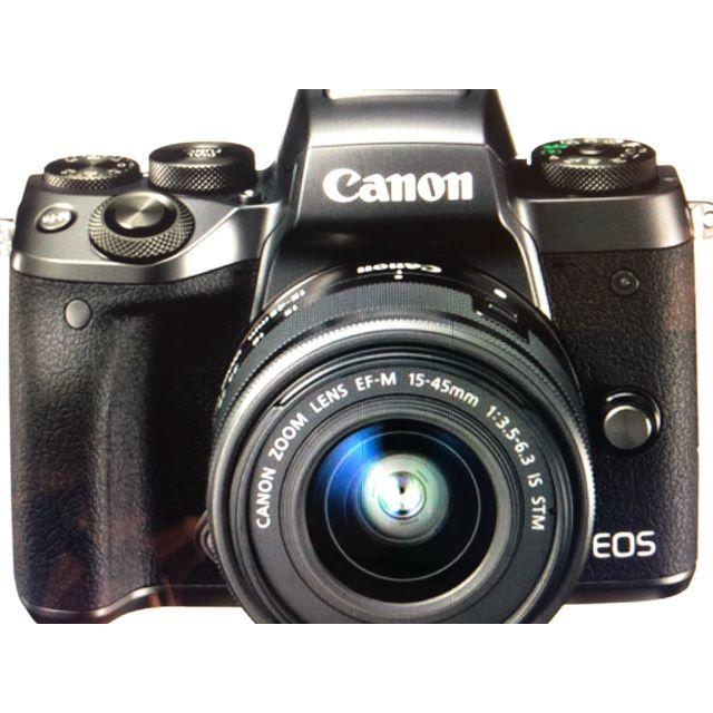 売り込み Canon ミラーレス一眼カメラ EOS M6 レンズキット ブラック EF-M15-45mm F3.5-6.3 IS STM 付属 EO 