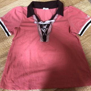 アクシーズファム(axes femme)の【Mサイズ】編み上げ 袖デザインポロシャツ(ポロシャツ)