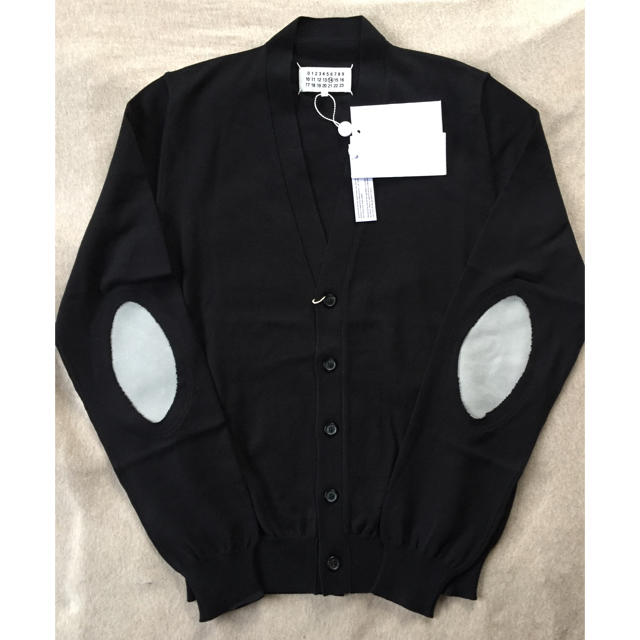黒S新品 マルジェラ エルボーパッチ ニットカーディガン 18SS