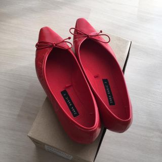 ザラ(ZARA)のzara    レザーフラットシューズ(バレエシューズ)