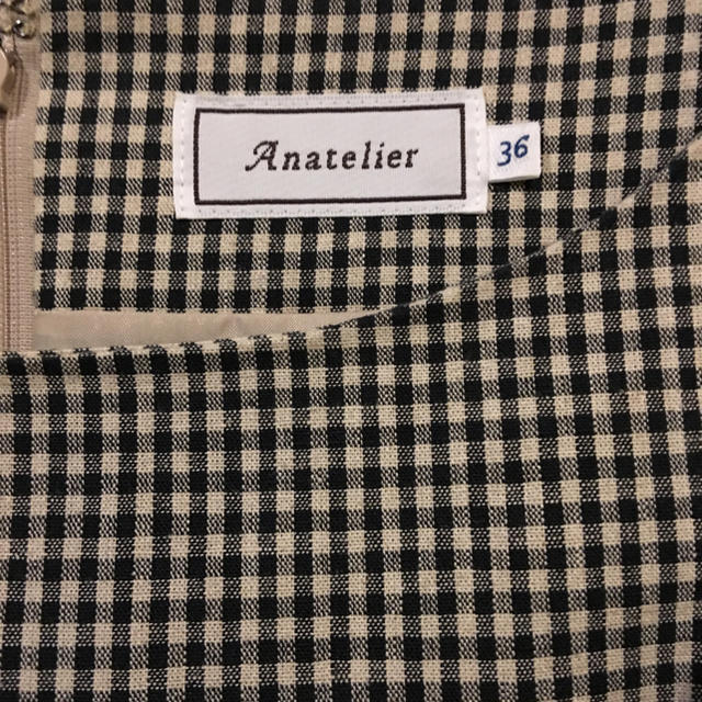 anatelier(アナトリエ)のアナトリエ anatelier ギンガムチェックワンピース 麻 レディースのワンピース(ひざ丈ワンピース)の商品写真