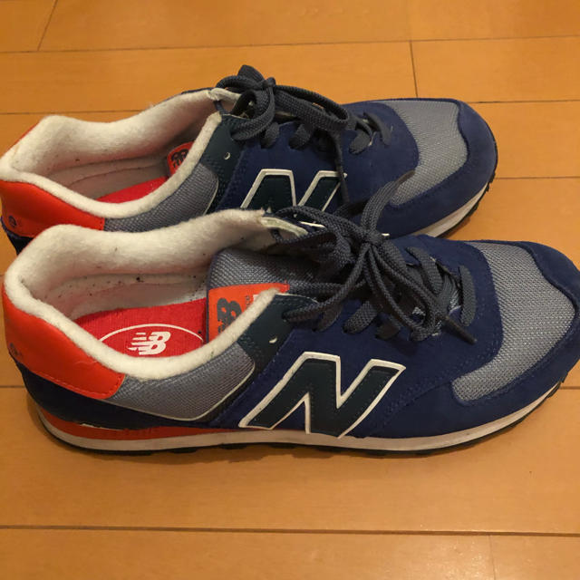 New Balance(ニューバランス)のニューバランス 574  ブルー&オレンジ 27.5cm メンズの靴/シューズ(スニーカー)の商品写真