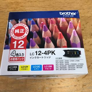 ブラザー(brother)のbrother☆純正インクカートリッジ LC12-4PK(OA機器)