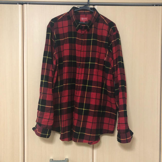 XL supreme tartan flannel shirt RED