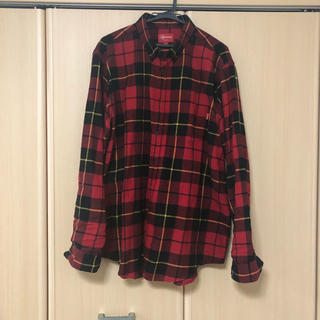 シュプリーム(Supreme)のXL supreme tartan flannel shirt RED (シャツ)