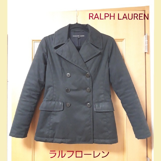 Ralph Lauren(ラルフローレン)のいちご様専用　RALPH LAUREN　中綿コットン　ピーコート黒　レディースs レディースのジャケット/アウター(ピーコート)の商品写真