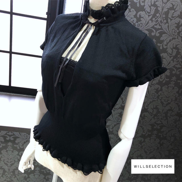 WILLSELECTION(ウィルセレクション)のウィルセレクション ◆ ピンク バラ柄 薔薇柄 半袖トップス カットソー  レディースのトップス(カットソー(半袖/袖なし))の商品写真