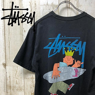 【希少デザイン】サーフマン stussy Tシャツ センターロゴ