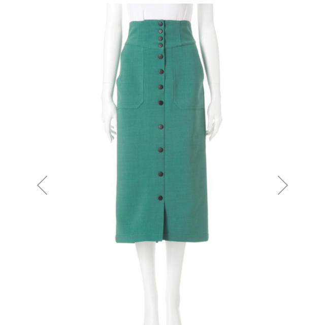 COCODEAL 今季 フロントタイトスカート 緑 M 新品未使用 - ひざ丈スカート