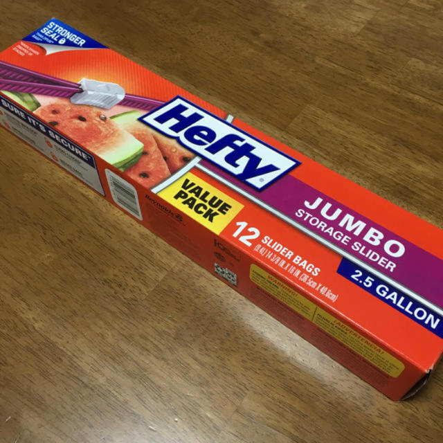 Hefty Jumbo Ziplock ジップロック スニーカー保存に