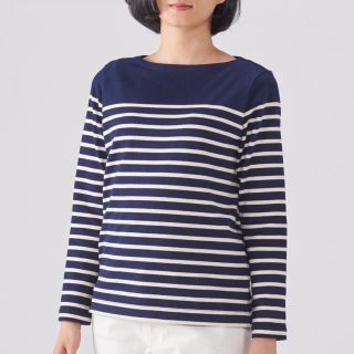 ムジルシリョウヒン(MUJI (無印良品))の無印良品 ボーダー長袖Tシャツ(Tシャツ(長袖/七分))