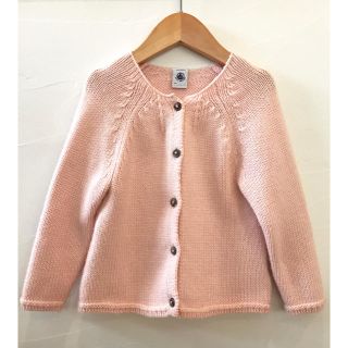 プチバトー(PETIT BATEAU)のPETIT BATEAU プチバトー カーディガン ピンク 4ans(カーディガン)