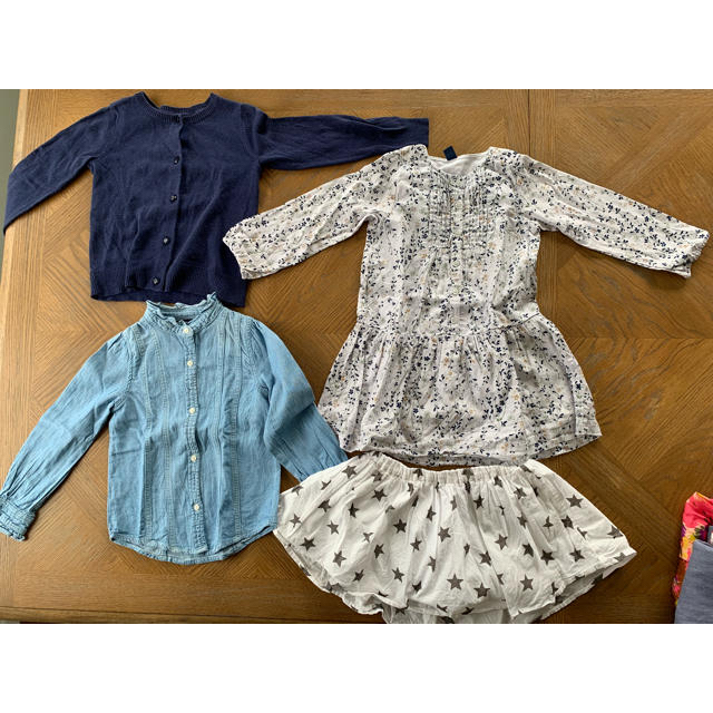 GAP Kids(ギャップキッズ)のまとめ売り 長袖 110cm 女の子 キッズ/ベビー/マタニティのキッズ服女の子用(90cm~)(ワンピース)の商品写真