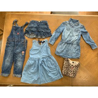 ベビーギャップ(babyGAP)のまとめ売り デニム、カーディガンセット 110cm 女の子(カーディガン)