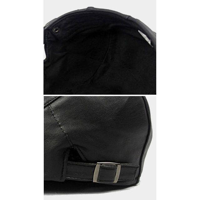 ハンチング帽 ベレー帽 キャスケット ユニセックス ブラック 55~60cm メンズの帽子(ハンチング/ベレー帽)の商品写真
