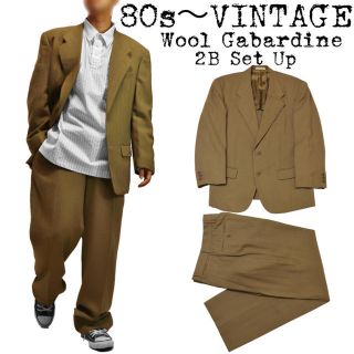 希少☆昭和 レトロ☆80s ヴィンテージ セットアップ☆スーツ☆カーキ