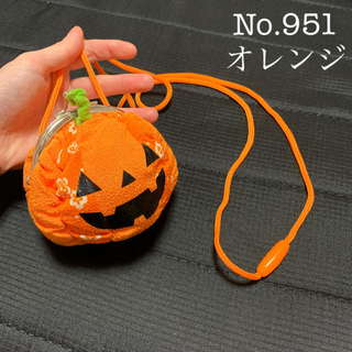 951】まん丸 かぼちゃ がま口 ポシェット 和柄 (オレンジ)(ポシェット)