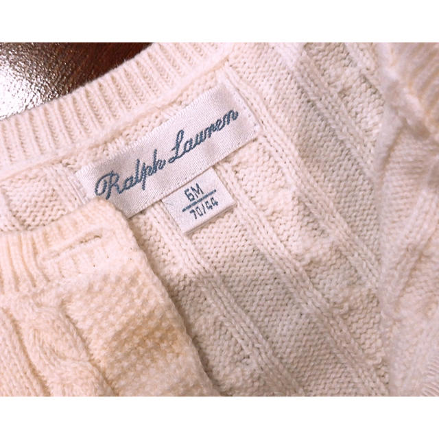 Ralph Lauren(ラルフローレン)のラルフローレン カーディガン フリル ペプラム 70 キッズ/ベビー/マタニティのベビー服(~85cm)(カーディガン/ボレロ)の商品写真