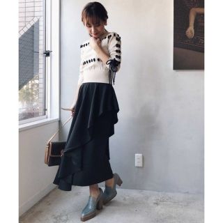 アメリヴィンテージ(Ameri VINTAGE)のアメリヴィンテージ　SIDE FLARE LAYERED SK(ロングスカート)