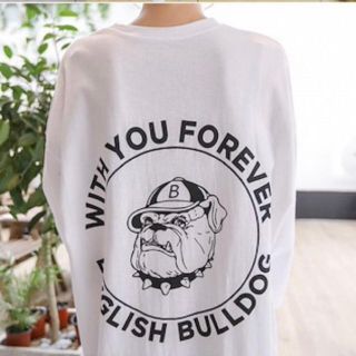 ビームス(BEAMS)のビッグサイズTシャツ 白 即日発送可 リラック カジュアルスワンピース ロング(Tシャツ/カットソー(七分/長袖))