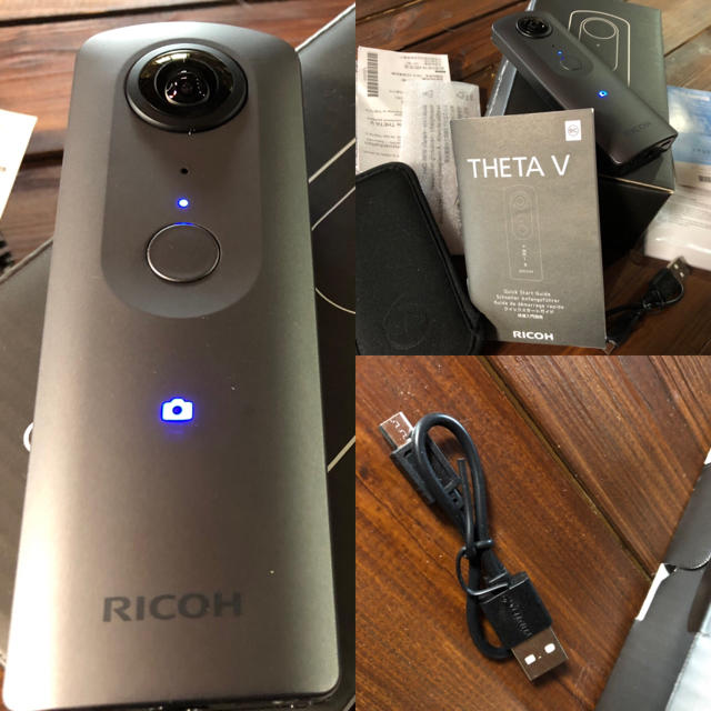 THETA リコー RICOH シータ V メタリックグレー  360度カメラスマホ/家電/カメラ