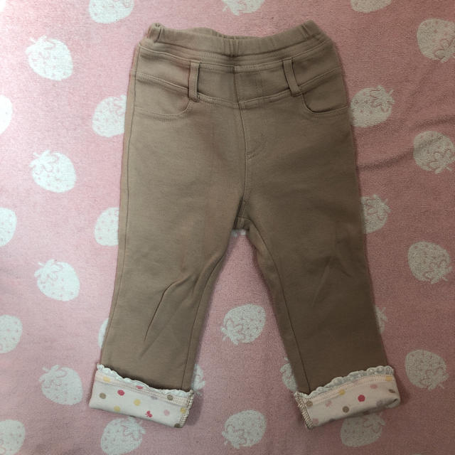 coeur a coeur(クーラクール)のクーラクール  裾折り返し長丈パンツ95 キッズ/ベビー/マタニティのキッズ服女の子用(90cm~)(パンツ/スパッツ)の商品写真