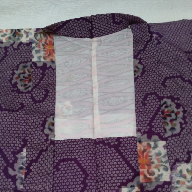 【銘仙 羽織り】紫 大正ロマン 長羽織 レディースの水着/浴衣(着物)の商品写真