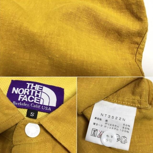 THE NORTH FACE(ザノースフェイス)のノースフェイス パープルレーベル 半袖 シャツ S マスタード 麻 メンズのトップス(シャツ)の商品写真