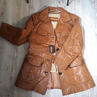 【良好】【春】【名品】THE TANNERY  ヌバックレザージャケットコート(トレンチコート)