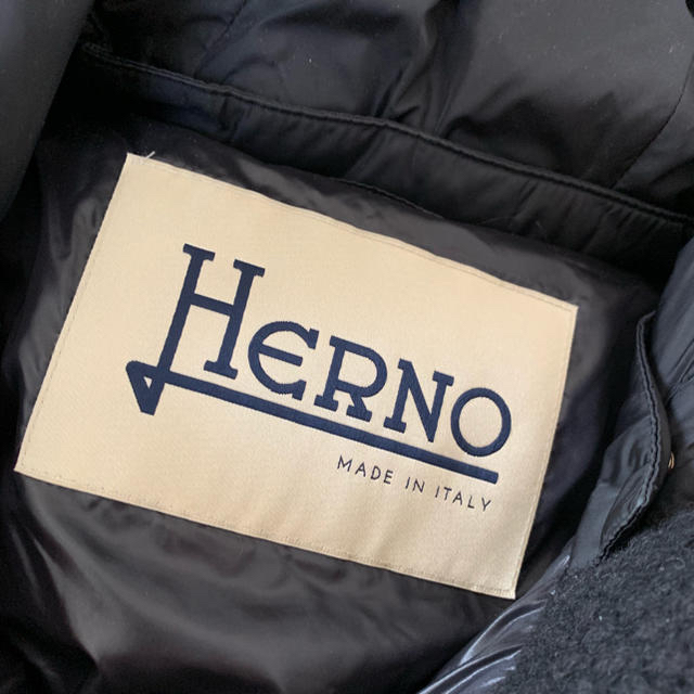 HERNO(ヘルノ)のヘルノ2018ブラック 異素材ダウン レディースのジャケット/アウター(ダウンコート)の商品写真